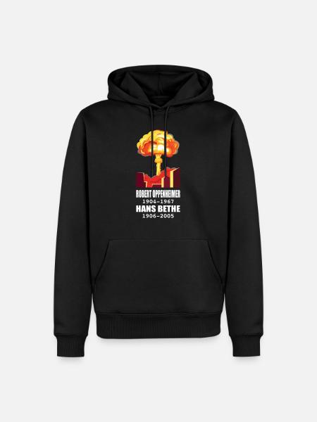 Robert Oppenheimer - Sweat à capuche Premium bio Homme - noir