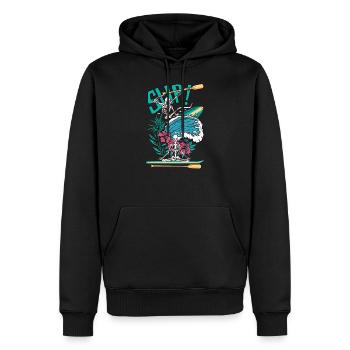 SUP Surfer Stand Up Paddle Surfing sup Yoga skull - Männer Premium Bio Hoodie - Schwarz - Vorne - Nico (187cm)