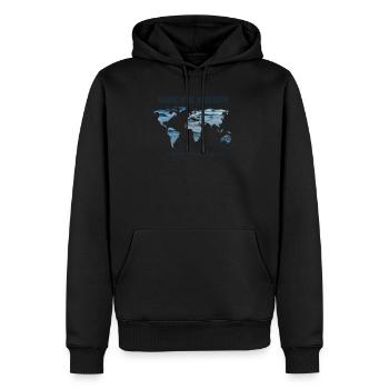 Save the Oceans - Reduce, Reuse, Recycle - Männer Premium Bio Hoodie - Schwarz - Vorne - Nico (187cm)