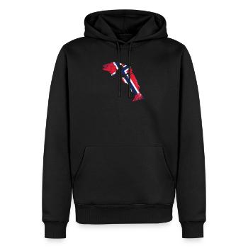 Pêcheur pêcheur Norvège Norvège voyage - Sweat à capuche Premium bio Homme - noir - Devant - Nico (187cm)