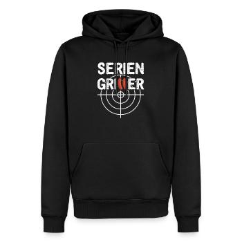 Grillen Seriengriller - Männer Premium Bio Hoodie - Schwarz - Vorne - Nico (187cm)