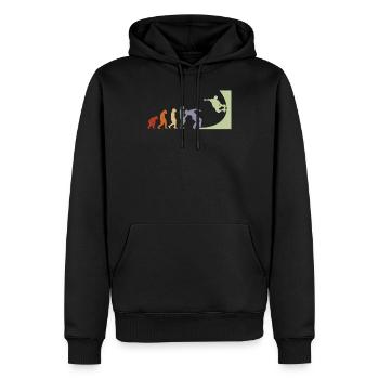 Evolution Skater Skateboard Skate skate halfpipe - Men’s Premium Organic Hoodie - black - Front - Nico (187cm)