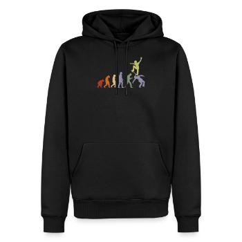 Evolution Skater Skateboard Skate skaten parkour - Männer Premium Bio Hoodie - Schwarz - Vorne - Nico (187cm)