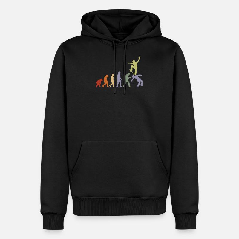 Evolution Skater Skateboard Skate skate parkour - Sweat à capuche Premium bio Homme - noir
