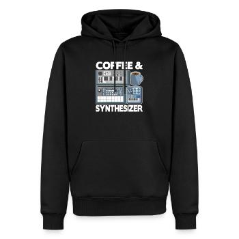 Synthétiseur modulaire Synthé Analogique Café Café - Sweat à capuche Premium bio Homme - noir - Devant - Nico (187cm)