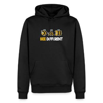 Bee Different abeille miel individuel - Sweat à capuche Premium bio Homme - noir - Devant - Nico (187cm)