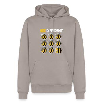 Bee Different abeille miel individuel - Sweat à capuche Premium bio Homme - taupe - Devant - Nico (187cm)