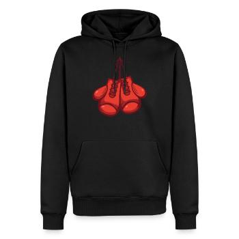Gants de boxe - Sweat à capuche Premium bio Homme - noir - Devant - Nico (187cm)