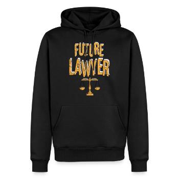 Anwalt Rechtsanwalt Jura Richter Recht Geschenk 29 - Männer Premium Bio Hoodie - Schwarz - Vorne - Nico (187cm)