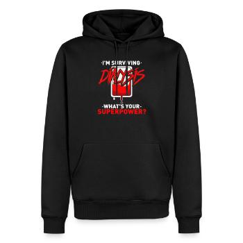 Survie Dialysis Dialyse Hémodialyse Patient - Sweat à capuche Premium bio Homme - noir - Devant - Nico (187cm)