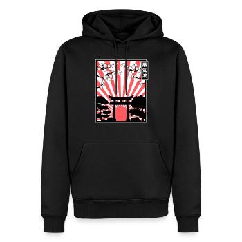 Japanisch Japan Art Style Japanische Sonne Manga - Männer Premium Bio Hoodie - Schwarz - Vorne - Nico (187cm)
