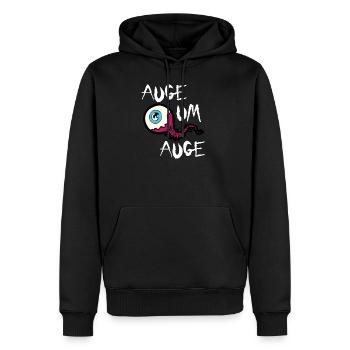 Auge um Auge - Männer Premium Bio Hoodie - Schwarz - Vorne - Nico (187cm)