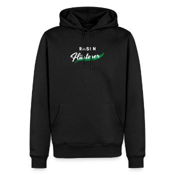 Rasen Flüsterer - Für Gärtner & Hobbygärtner - Männer Premium Bio Hoodie - Schwarz - Vorne - Nico (187cm)