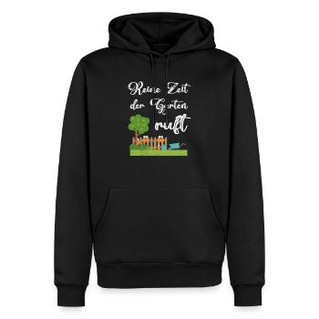 Garten Keine Zeit Der Garten Ruft - Männer Premium Bio Hoodie - Schwarz - Vorne - Nico (187cm)