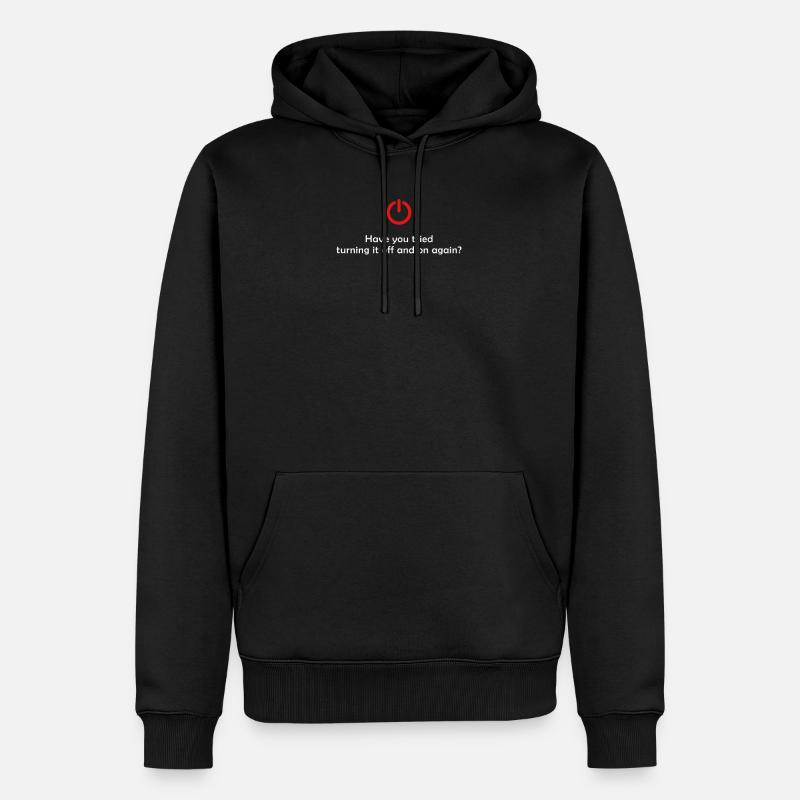 IT Techniker Computer Technik Lustig - Männer Premium Bio Hoodie - Schwarz