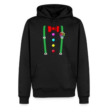Cirque clown costume carnaval - Sweat à capuche Premium bio Homme - noir - Devant - Nico (187cm)