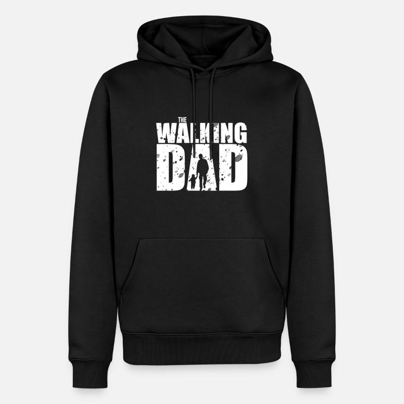 The Walking Dad - Sweat à capuche Premium bio Homme - noir