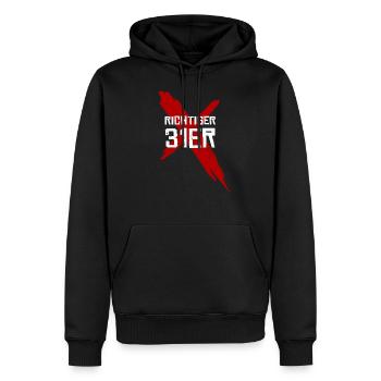 Richtiger 31er - Männer Premium Bio Hoodie - Schwarz - Vorne - Nico (187cm)