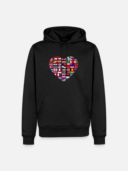 Flags of the countries of the world - Men’s Premium Organic Hoodie - black