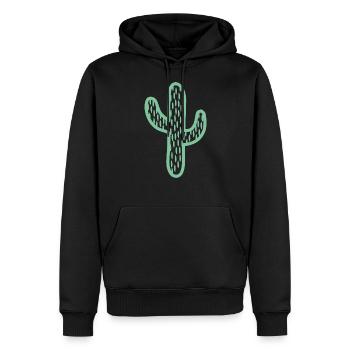 Kaktus - Männer Premium Bio Hoodie - Schwarz - Vorne - Nico (187cm)