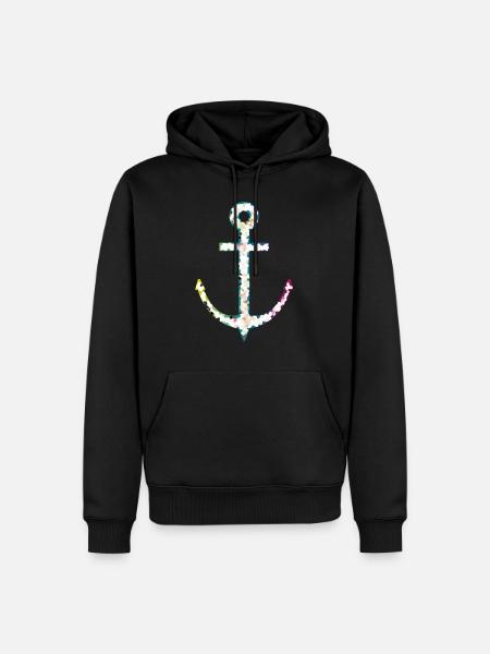 navy anchor t-shirt - Men’s Premium Organic Hoodie - black