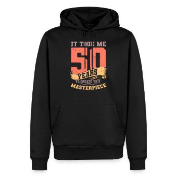 Geschenk zum 50. Geburtstagfür ein 50 Jahre altes - Männer Premium Bio Hoodie - Schwarz - Vorne - Nico (187cm)
