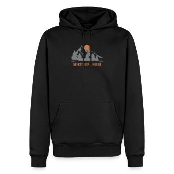 Oberstdorf Meran Fernwanderweg E5 Alpenüberquerung - Männer Premium Bio Hoodie - Schwarz - Vorne - Nico (187cm)