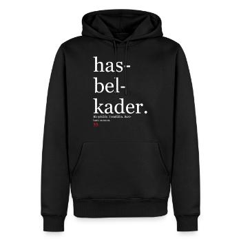 Türkisch hasbelkader türkische Wörter Spruch türk - Männer Premium Bio Hoodie - Schwarz - Vorne - Nico (187cm)