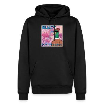 Vaporwave Otaku Space Duck Ente Japan Retrowave - Männer Premium Bio Hoodie - Schwarz - Vorne - Nico (187cm)