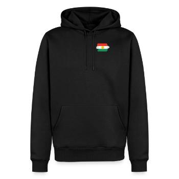 Kurdistan drapeau De la poitrine Kurde Kurde - Sweat à capuche Premium bio Homme - noir - Devant - Nico (187cm)