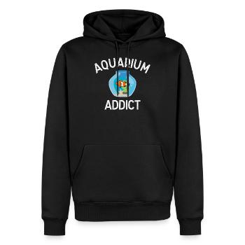 Aquarium addict aquaristic fish nemo gift - Men’s Premium Organic Hoodie - black - Front - Nico (187cm)
