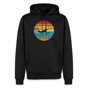 Speerfischen - Männer Premium Bio Hoodie - Schwarz - Vorne - Nico (187cm)