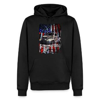 Camionnette Rolling Thunder V8 États-Unis - Sweat à capuche Premium bio Homme - noir - Devant - Nico (187cm)