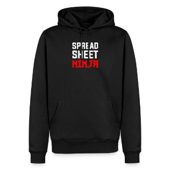 Tabellenkalkulation Ninja, Humor cpa Buchhaltung - Männer Premium Bio Hoodie - Schwarz - Vorne - Nico (187cm)
