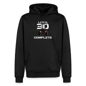 Level 30 Complete - Männer Premium Bio Hoodie - Schwarz - Vorne - Nico (187cm)