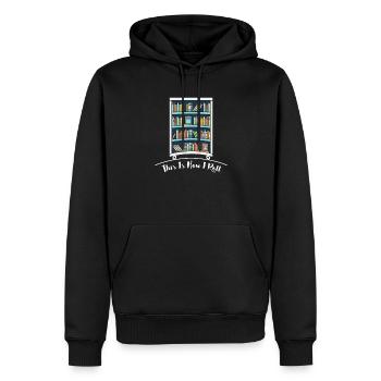 Book Lover Gift So rolle ich Reader Gift - Männer Premium Bio Hoodie - Schwarz - Vorne - Nico (187cm)