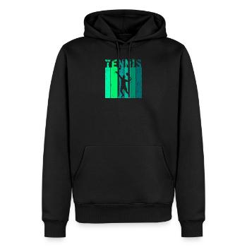 Tennis balle de tennis joueur de tennis tennis - Sweat à capuche Premium bio Homme - noir - Devant - Nico (187cm)