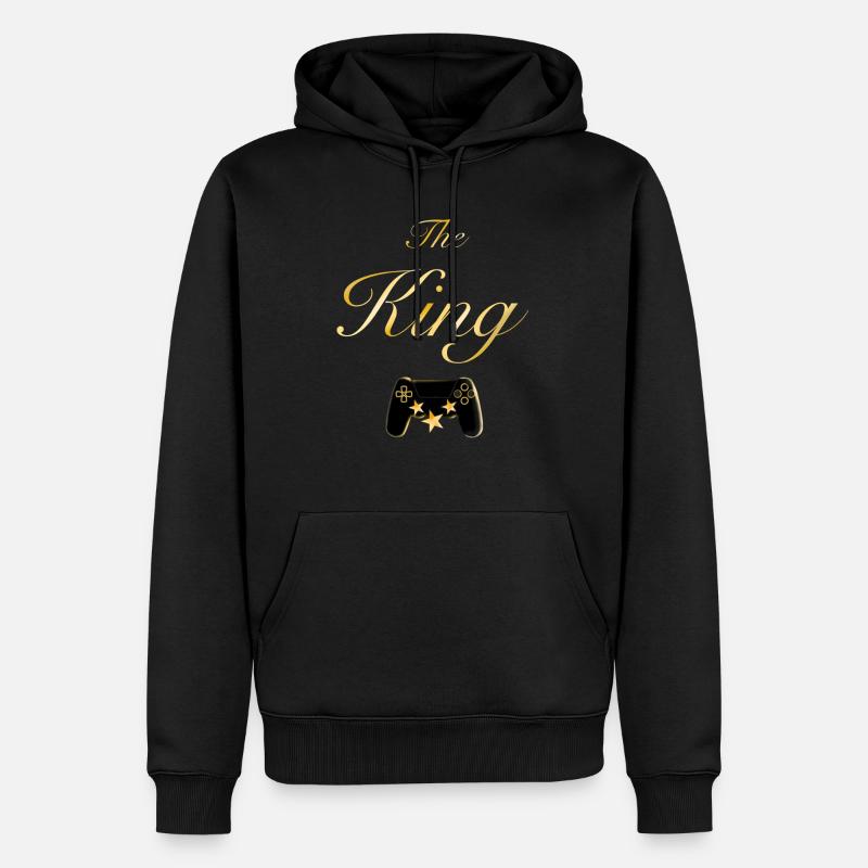 The King - Männer Premium Bio Hoodie - Schwarz