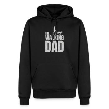 THE WALKING DAD - Männer Premium Bio Hoodie - Schwarz - Vorne - Nico (187cm)