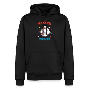 N Scheiß muss ich - Männer Premium Bio Hoodie - Schwarz - Vorne - Nico (187cm)