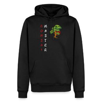Bonsai miniature plants Japanese trees garden - Men’s Premium Organic Hoodie - black - Front - Nico (187cm)