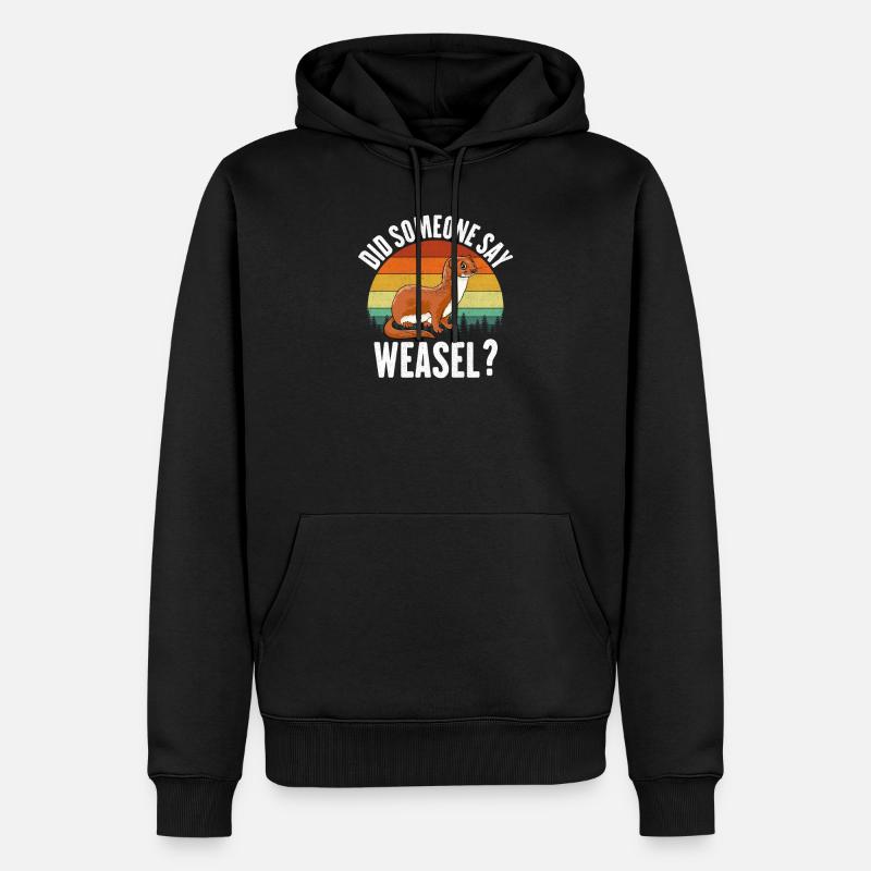 chuchoteur de belette, belette - Sweat à capuche Premium bio Homme - noir