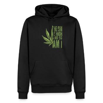 The Sun is High and so Am I - Männer Premium Bio Hoodie - Schwarz - Vorne - Nico (187cm)