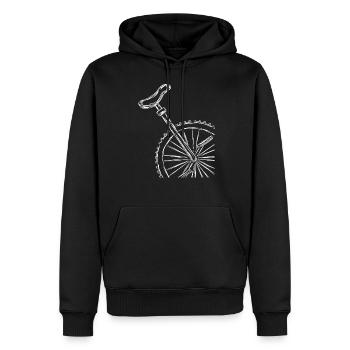 Stroke Unicycle - Men’s Premium Organic Hoodie - black - Front - Nico (187cm)