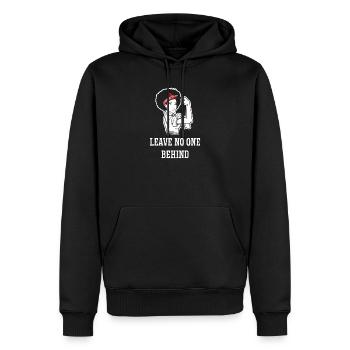 Leave No One Behind - Männer Premium Bio Hoodie - Schwarz - Vorne - Nico (187cm)