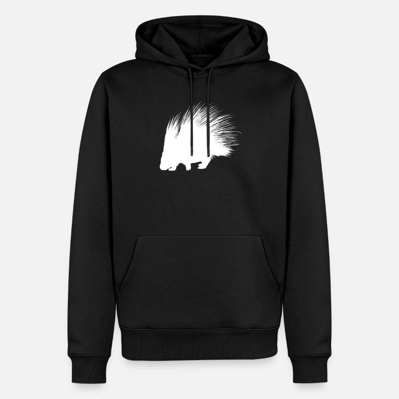 Stachelschwein - Männer Premium Bio Hoodie - Schwarz