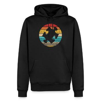 Puzzle - Männer Premium Bio Hoodie - Schwarz - Vorne - Nico (187cm)