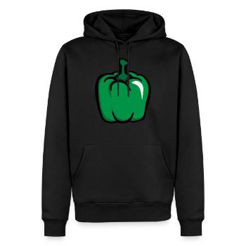 Grüne Paprika green pepper paprica - Männer Premium Bio Hoodie - Schwarz - Vorne - Nico (187cm)