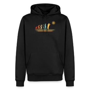 Fléchettes fléchettes vintage évolution fléchettes - Sweat à capuche Premium bio Homme - noir - Devant - Nico (187cm)