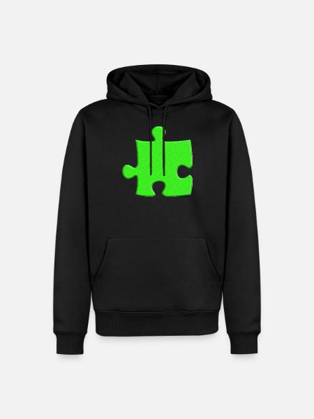 puzzleteil 1 - Männer Premium Bio Hoodie - Schwarz